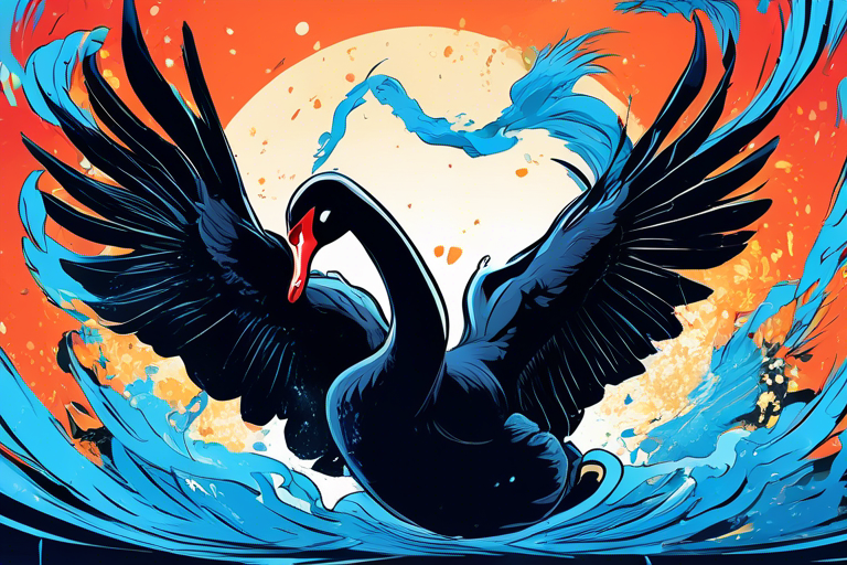 Black Swan in the style of Japanese anime